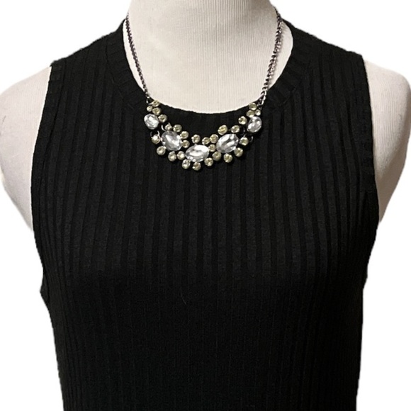 Nine West sleeveless black ribbed dress, medium - Picture 2 of 15